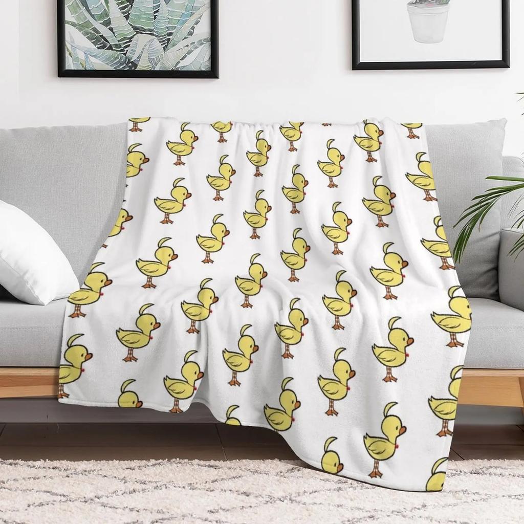 Ahiru Duck Chibi Throw Blanket Plush Fuzzy Cozy Blanket for Couch Sofa