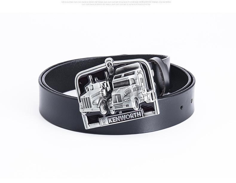 Vintage Punk Cowhide Belt - Retro Truck Driver Style, Casual 3.8cm Piece
