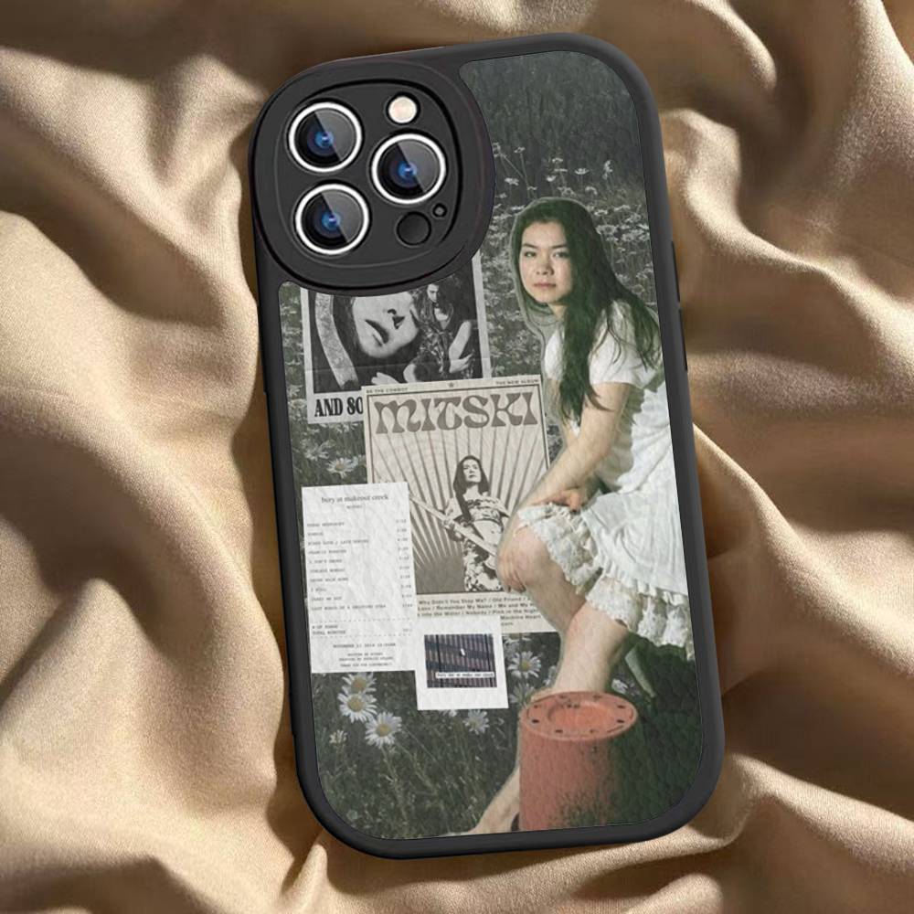 

Singer Rock M-Mitski Leather Phone Case For IPhone 16 15 14 13 12 11 Pro Max Plus Cover iphone X