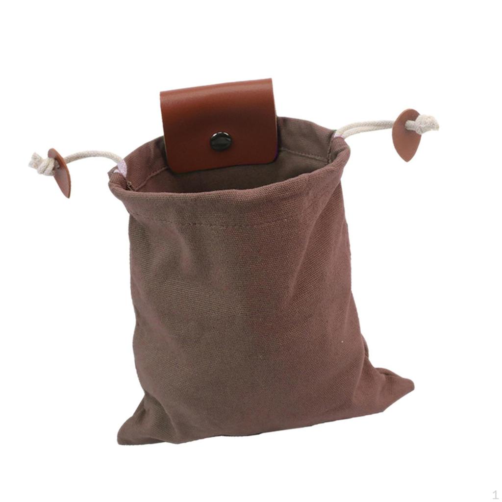 Canvas Foraging Bag with Belt Loop 8.5x7.9inch Compact Lightweight Accessory Water Resistant
