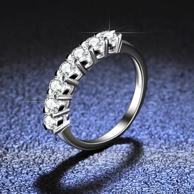 Huajie Inlaid Brilliant Zircon Romantic Women's Rings Wedding Engagement Bride's Love Ring  Trendy