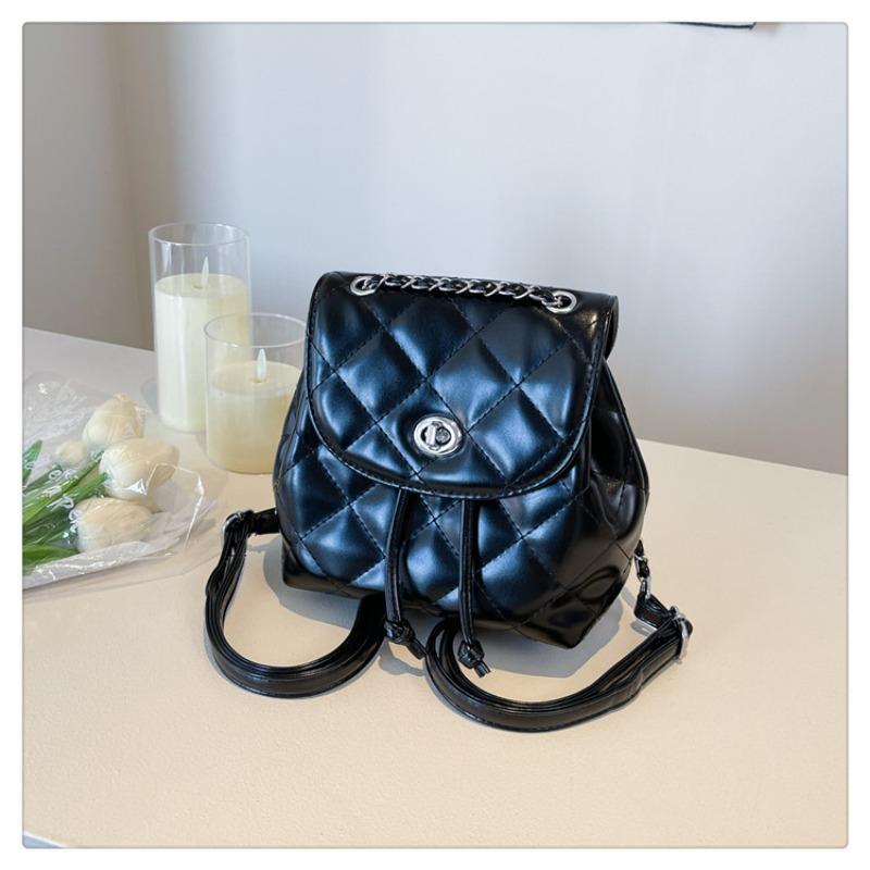 Rautenketten-Rucksack Damenmode Nischendesign Studenten-Schulranzen Freizeit-Trend Reiserucksack