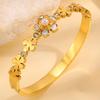 Five-petal Flower Pearl Light Luxury Ins Style Women's Bracelet