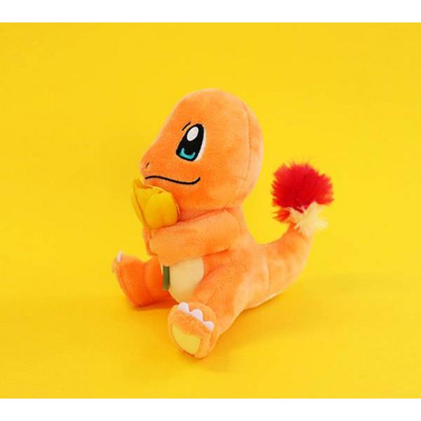 Pokemon Charmander with Flower, Mixed Colors, 14 Cm, Popular Toys for Korean Children