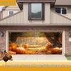 Autumn Harvest Thanksgiving Pumpkin Maple Leaf Polyester Garage Banner