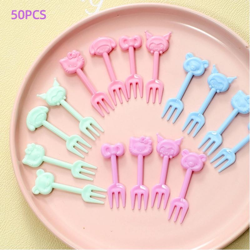 Forchettine da frutta da cartone animato Stuzzicadenti Simpatico animale Selezione cibo Mini decorazione per portapranzo Strumento integrativo alimentare per bambini