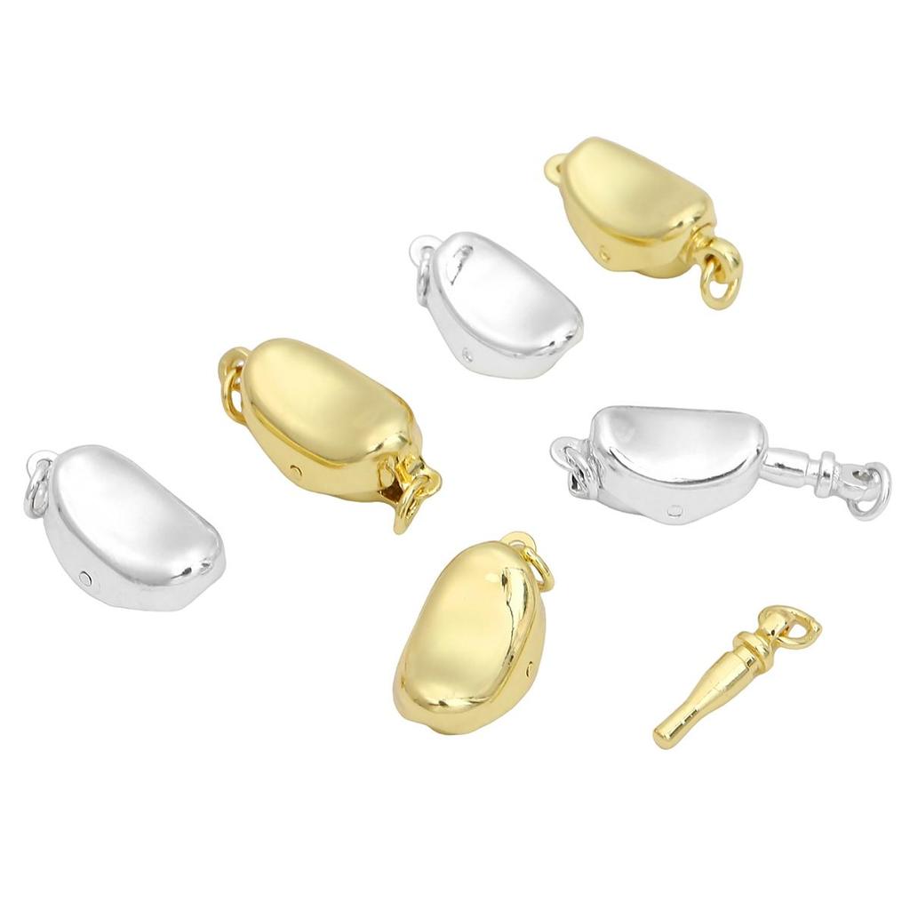 1 zestaw/worek miedziana klamra Yuanbao do ręcznie robionej biżuterii DIY