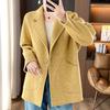 Winter Wool Coat for Women Loose Fit Tweed Jacket Oversized Warm Outerwear