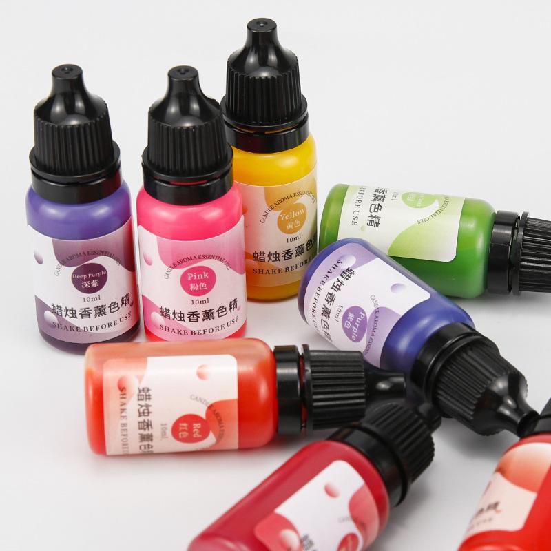 10ml 20-color Aromatherapy Candle Essence Dye Set Highly Concentrated Easy To Color for Coconut Wax Soy Wax Pinchle Dyeing