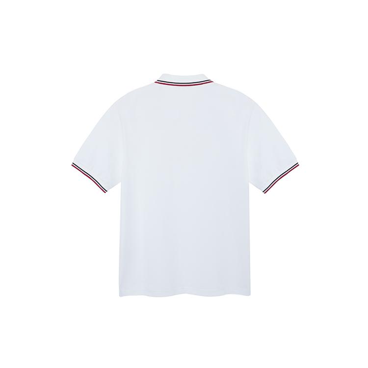 Prada Men's Logo Patch Polo Shirt White SJN256-322-F0BA1