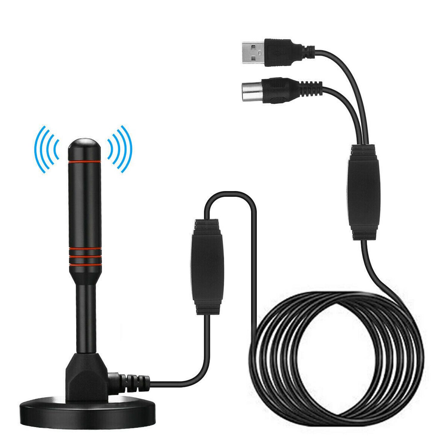 

HDTV Antenna with Amplifier VHF/UHF dab Receiver 200 mile DVB-T DVB-T2 DAB Free View Indoor Smart TV Antenna 300cm Coaxial Cable