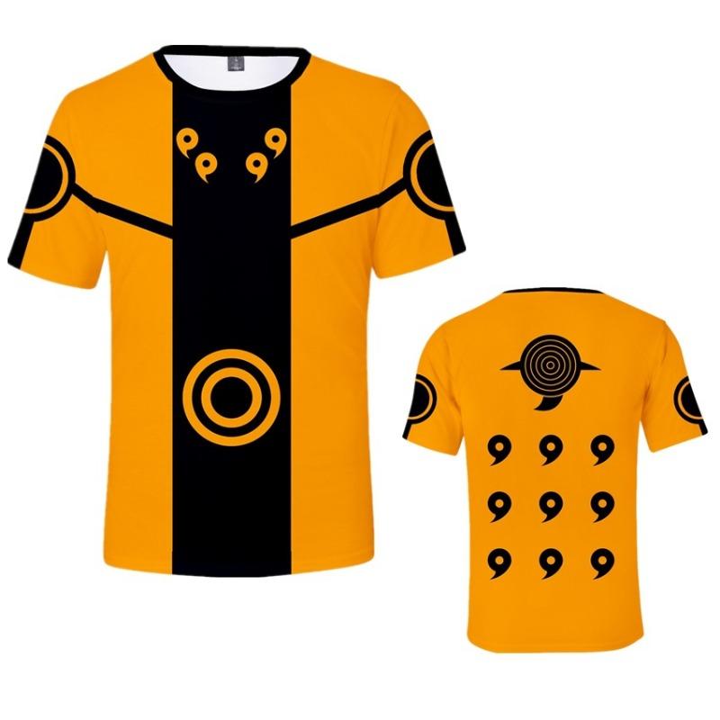 Hot Selling New Popular Japanese Anime Naruto Casual Short Sleeved T-shirt with Fashionable 3D Digital Printing