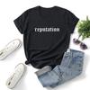 Reputation Merch T-Shirt Baumwolle Buchstabenaufdruck T-Shirt Folklore Kurzarm T-Shirts Lässig Sommer Rundhals T-Shirt Streetwear