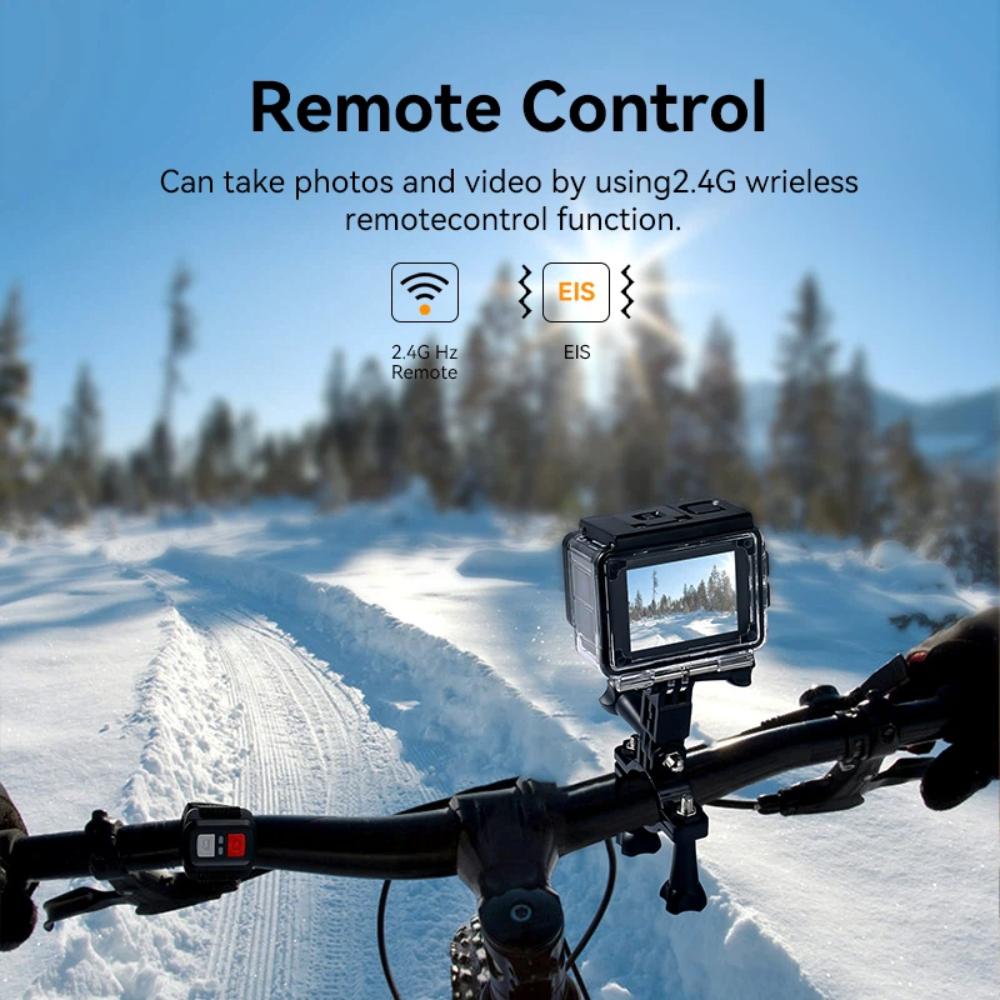 4K Action Camera - 120° Wide Angle, WiFi APP Control, Suitable for Diving & Skiing