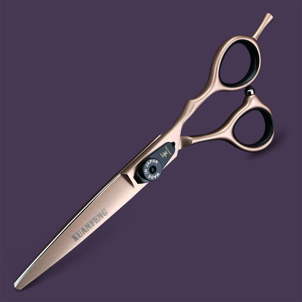 Spring Clip Screw Double Color Hair Scissors 6 Inch 9cr18 Steel Barber Cutting Scissors and Thinning Scissors
