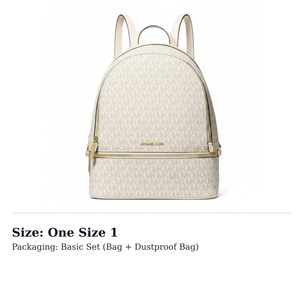 MICHAEL KORS Rhea Artificial Leather Backpack Medium Women's Vanilla White & Milk White 35S5GRAB2B-LT CRM MULTI