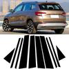 8pcs/set Car Window Pillar Posts Door Trims Cover Stickers Glossy Black Accessories For Skoda Karoq 2017-2021 2022 Exterior Decor
