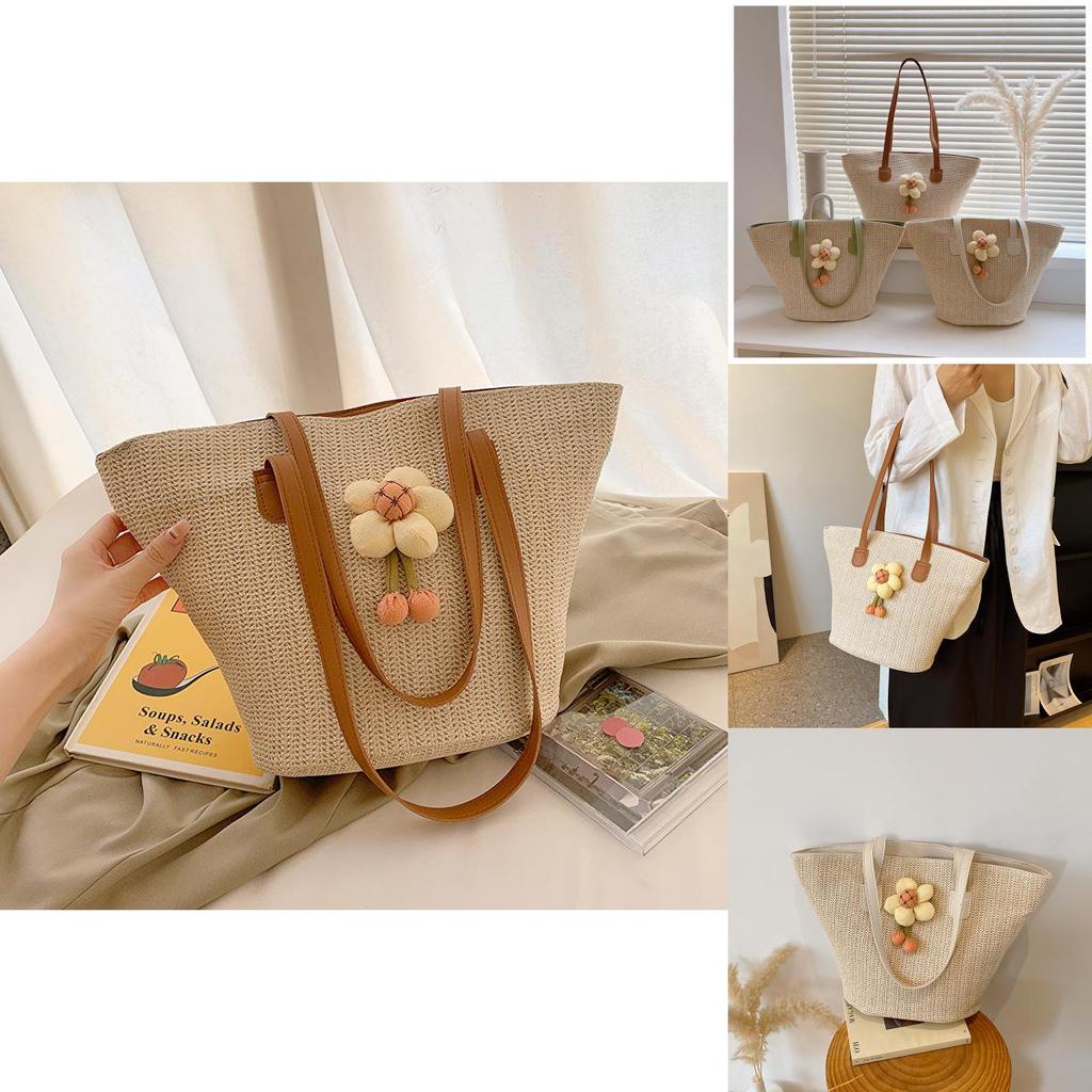 Casual Street Style Woven Shoulder Bag For Women Large Capacity Tote Bag Trendy Summer 2023 New Arrival