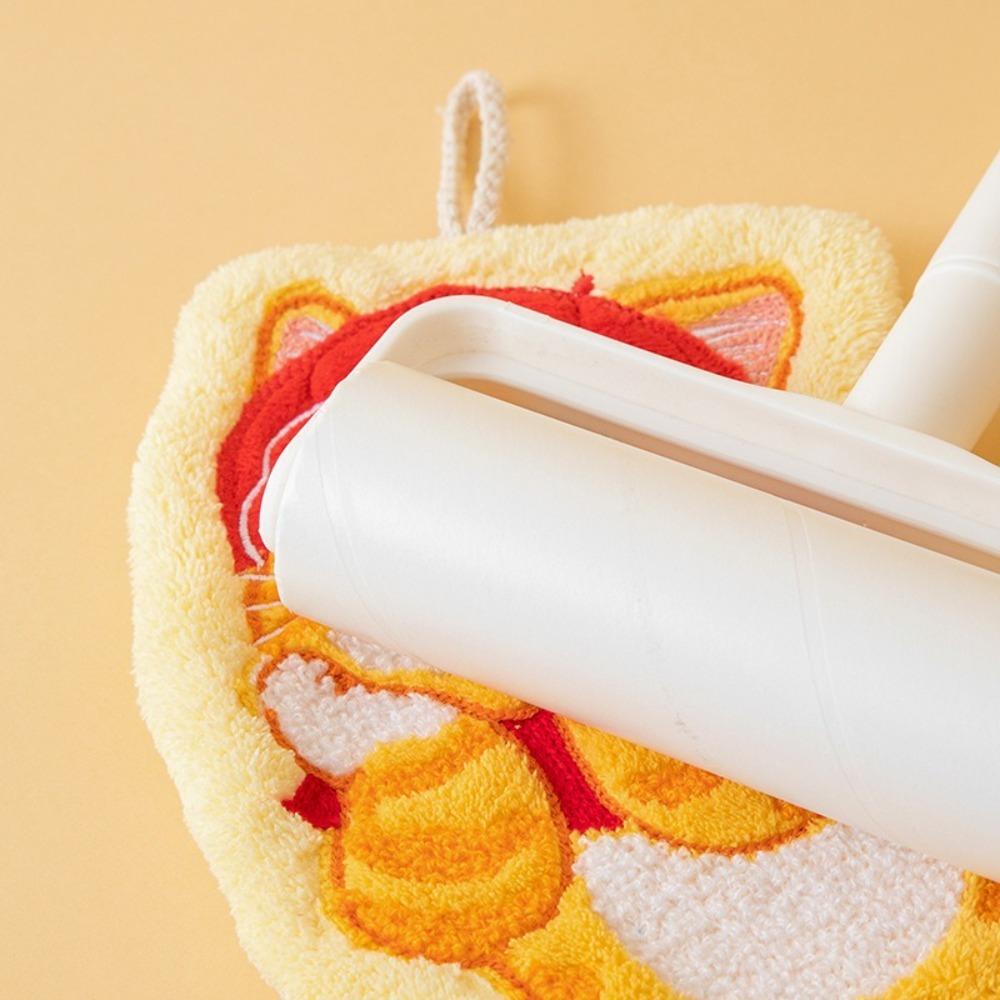 Coral Fleece Toilet Handkerchief Cute Cat Washcloth Durable Bathroom Kerchief  Kitchen