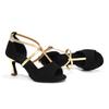 Leder Damen Modern Dance Schuhe Peep Toe Latein Tanzschuhe Damen Party Ballsaal Standard Schuhe Absatz 7cm
