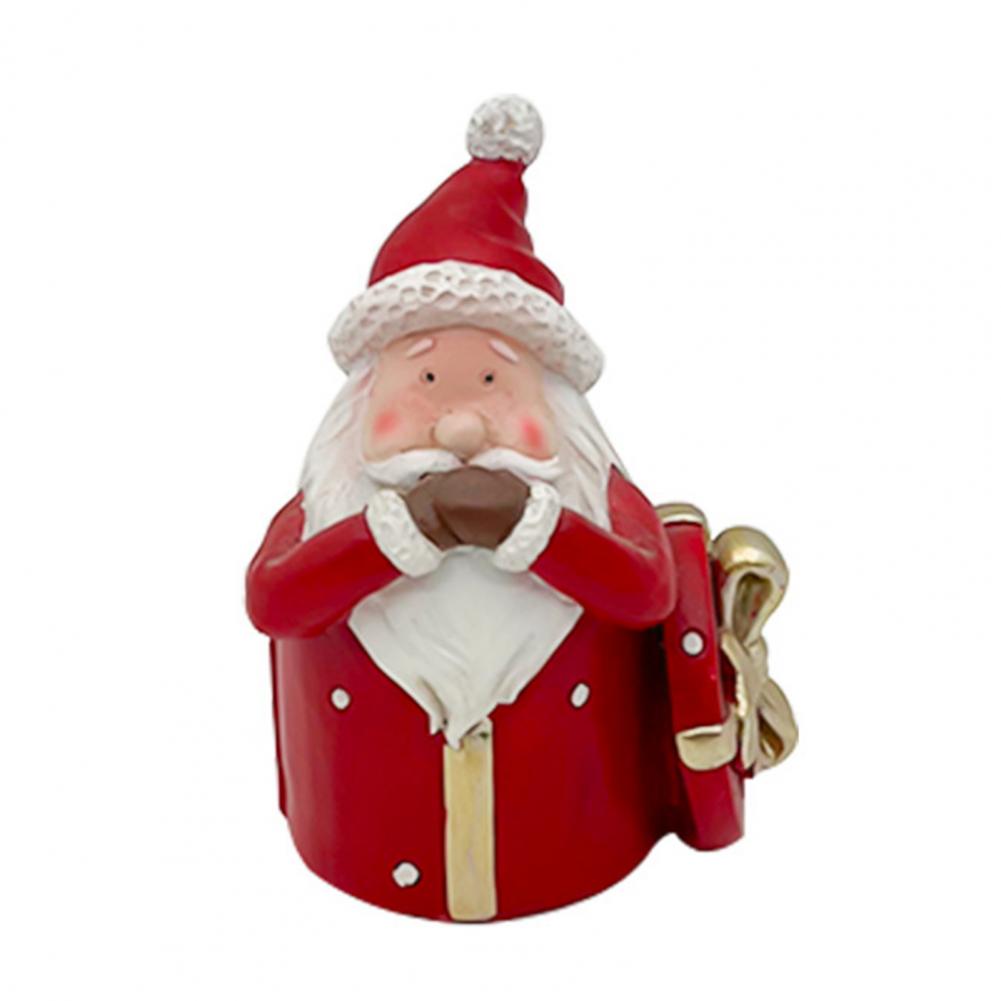 3 Pcs Mini Santa Claus Statue See Hear Speak No Evil Resin Christmas Table Decor Collectible Figurine Home Office Party Decor