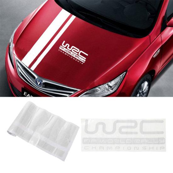 2Pcs Lines Letters Self-adhesive Car Styling Hood Sticker Auto Decal Decoration