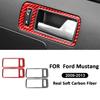 For Ford Mustang 2009-2013 Accessories Carbon Fiber Car Inner Door Pull Handle Outer Panel Lock Buttons Frame Decoration Sticker