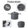 Aluminum Backpacking 4-7 Person Camping Pots with Lid, Light Weight Outdoor Cooking Pots Cookware for Hiking Picnics