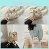 Trendy Woven Shoulder Crossbody Bag For Women Soft Medium Sized Bucket Style