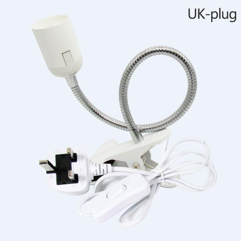 E27 400MM Flexible Clip Switch LED Lamp Holder Socket Power Cable