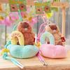 Bag Hanging Plush Groundhog Keychain Cartoon Car Keyring Kawaii Groundhog Dolls Pendant Friend