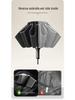 10-Rib Automatic Black Dual-Use Umbrella for Sun and Rain