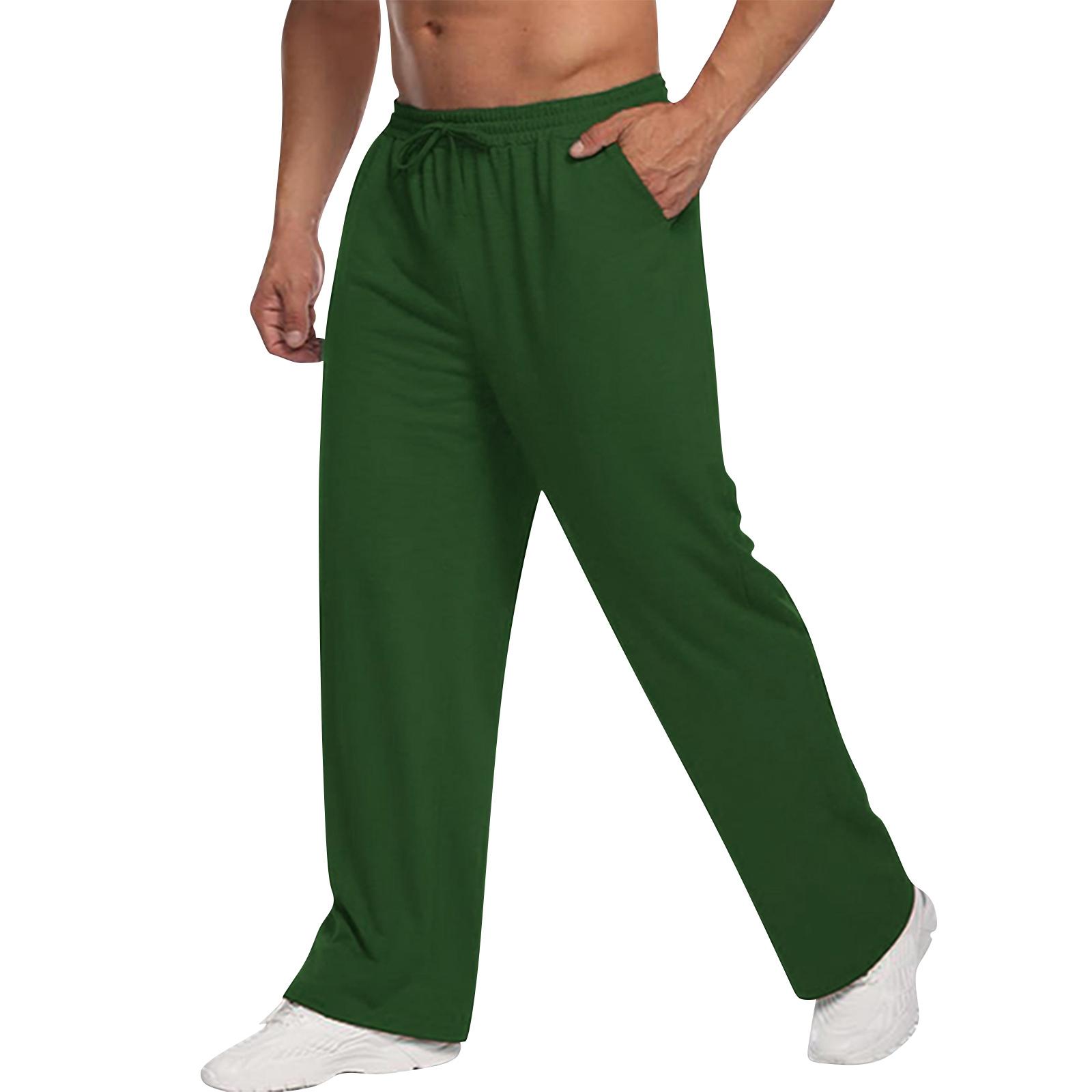 Men s Sweatpants with Drawstring and Elastic Waistband for Everyday Wear L