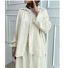 2 pezzi camicia a maniche lunghe + gonne Eid donne musulmane eleganti set Abaya Dubai Turchia islamico casual top tinta unita gonna moda