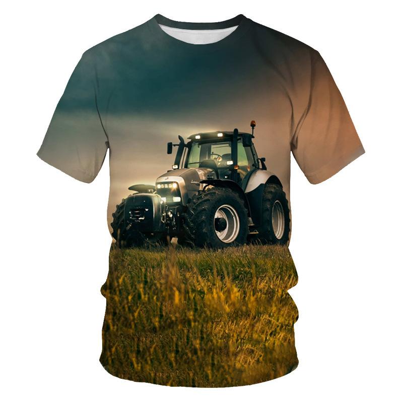 

Летняя футболка с круглым вырезом, мужская, с принтом пейзажа, с коротким рукавом, женская одежда, быстросохнущий топ XXS-6XL M