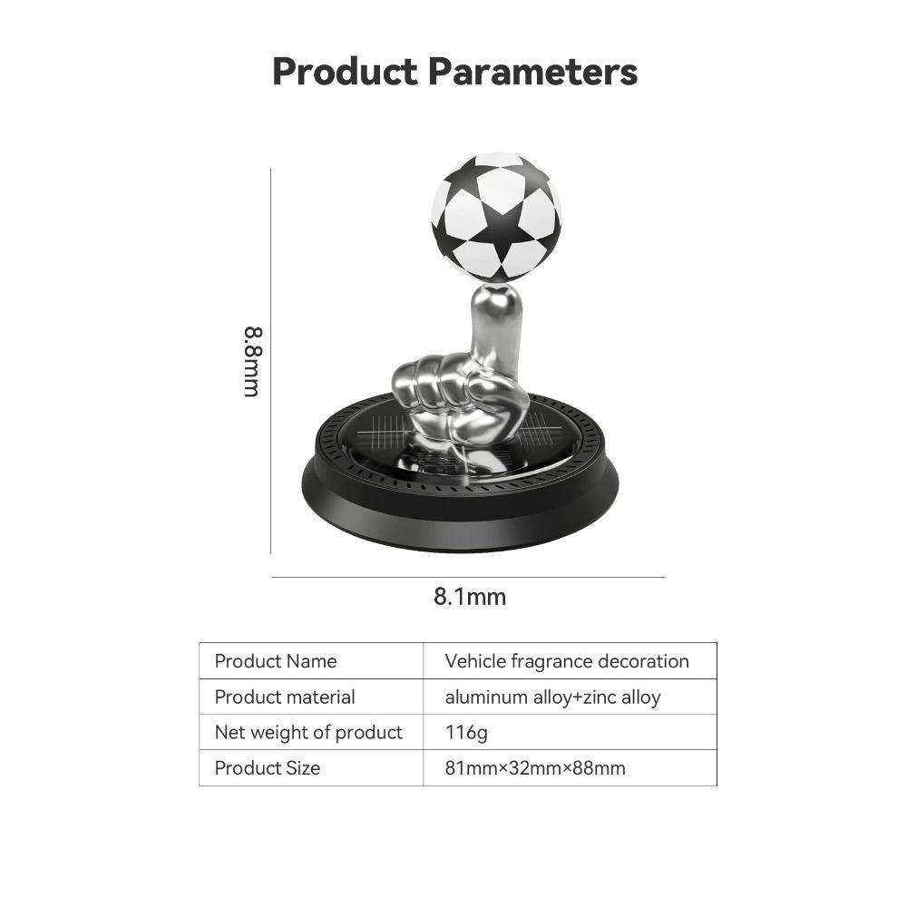 New Innovative Solar Perfume Fragrance Car Solar Finger Football Air Freshener Essential Oil Perfume Auto Decoration