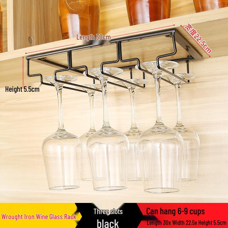 Red Wine Glass Hanging Rack for Stemware Display and Storage