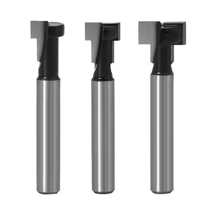 3PCS Woodworking Keyhole Router Bit 14in Shank Black Wood Milling Cutter Router for Hole Opening