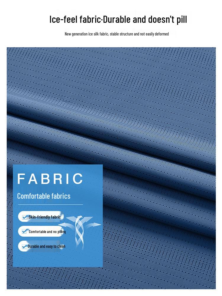 Unisex Summer Quick-Dry Ice Silk Sports T-Shirt - Breathable, Casual, Round Neck, Short Sleeve.
