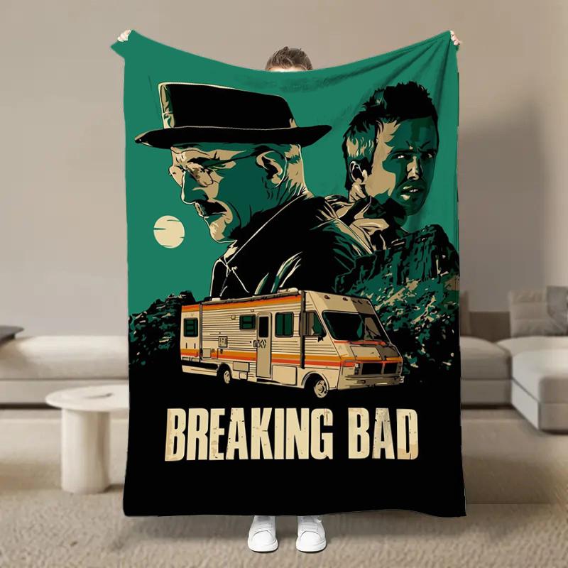 8 Size Breaking-Bad TV Show Series Flannel Blanket Home Sofa Lunch Break Blankets Children Student Blankets Nap Cover Kid Gift