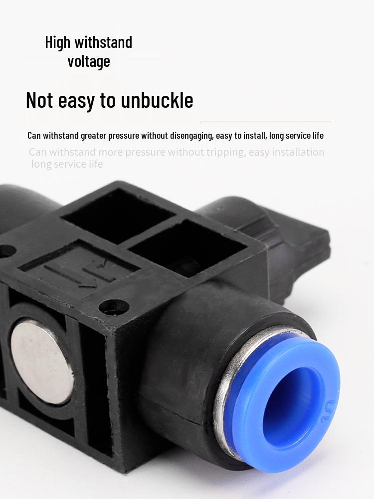 Pneumatic Air Valve Switch PU Tube HVFF Hand Valve Quick Connector 4/6/8/10/12mm