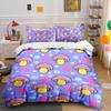 Mushroom and Floral Print Set Bedding Duvet Cover Set Duvet Cover Pillowcases  (1 * Duvet Cover 2 * Pillowcases, Without Duvet Insert)