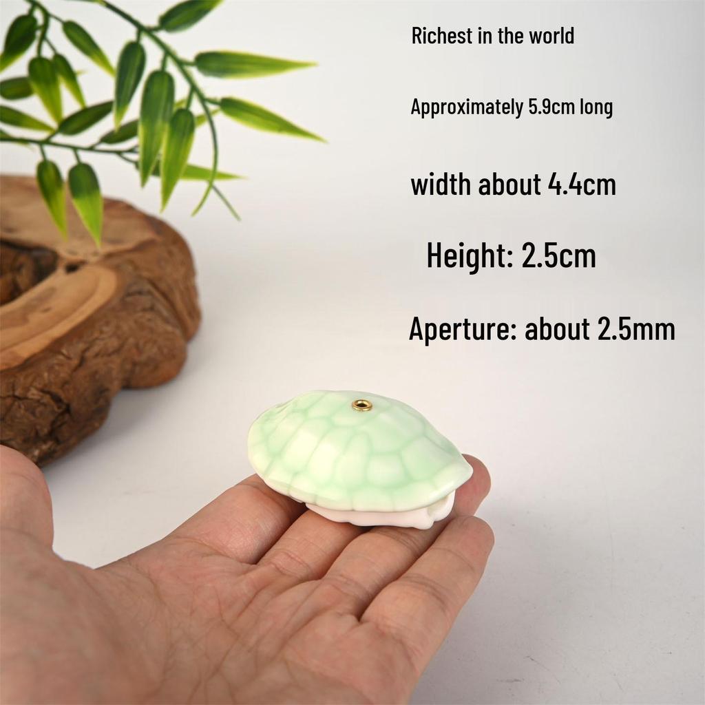 Compact Ceramic Tortoise Shell Incense Holder for Sandalwood & Agarwood Sticks
