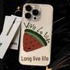 "Summer Watermelon Transparent Soft Case for iPhone 11/12/13/14/15 Pro Max"