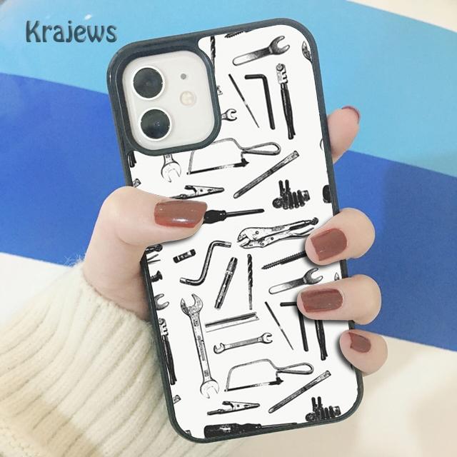 

Krajews TOOLBOX TOOLKIT TOOLS Soft Phone Case Cover For iPhone 17 Air 16 15 14 plus 11 12 13 pro max coque Shell Fundas iPhone 13