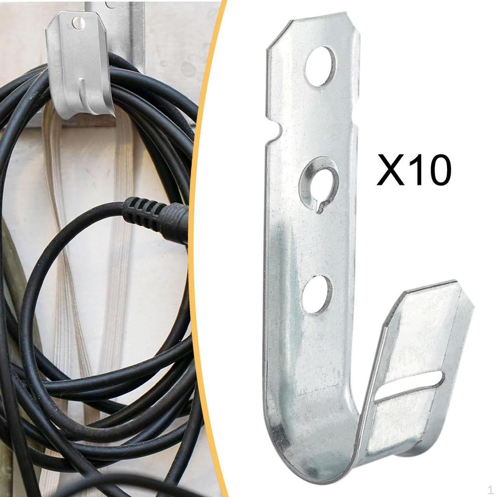 10 Cable Clips, J-hooks, Management, Household Items, Hangers, Garage Hooks for Home,
