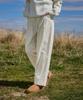 Peullukeu Corduroy Two-Tuck Wide Pants Ivory Fpt402