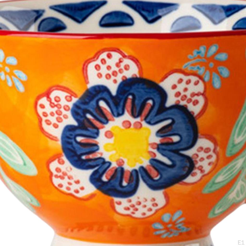 Ceramic Cup, Creative Tea Cups Birthday Gifts Retro Hand Painted Floral Pattern 420 Mug for
