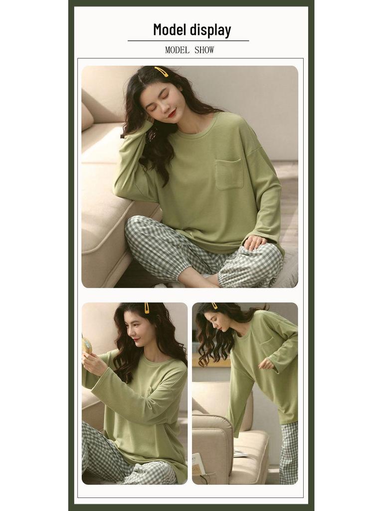 Women's Autumn/Winter Pajama Set: Cute, Girlish Long-Sleeve, Loose, Casual Homewear