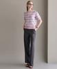 LUSIDA Jacquard Striped Short Sleeve Knit_3 Colors